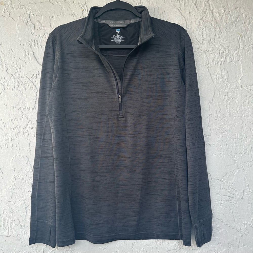 KUHL Jacket Men Medium‎ Alloy 1/4 Zip Heather Gray Athletic Performance Pullover
